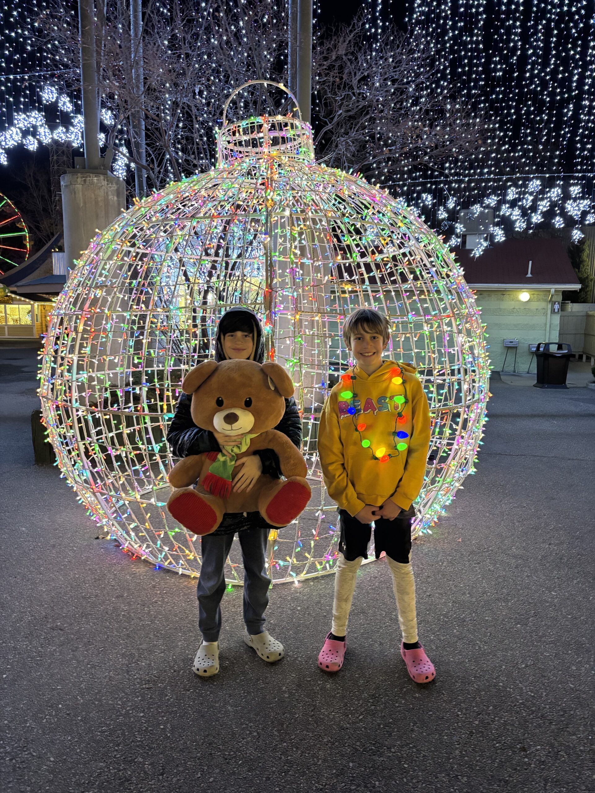 Boys feeling festive at Elitch Gardens